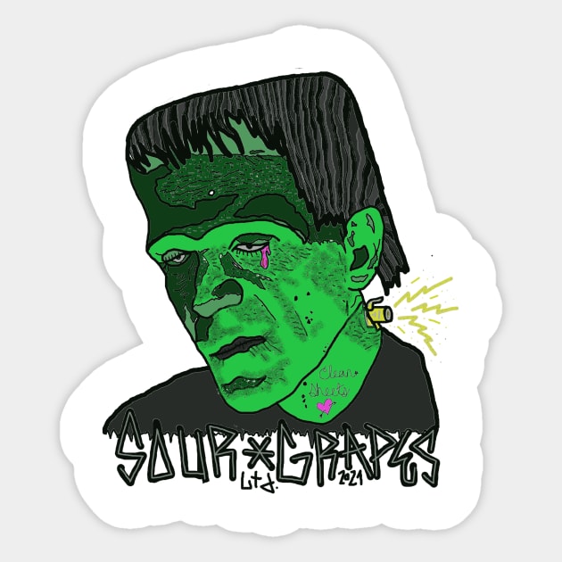 "Monsters Cry too" Sticker by SourGrapesFashion